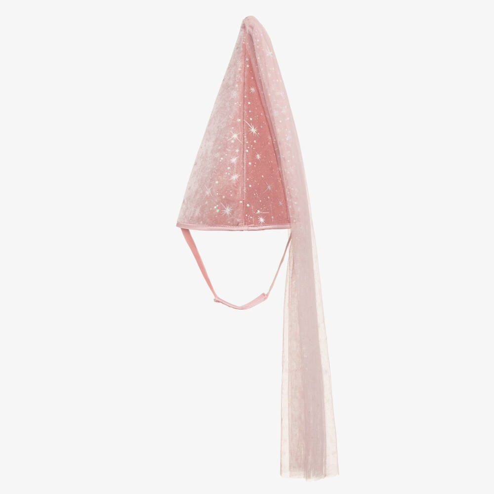 Mimi & Lula-Шляпа принцессы из розового бархата для девочек | Childrensalon