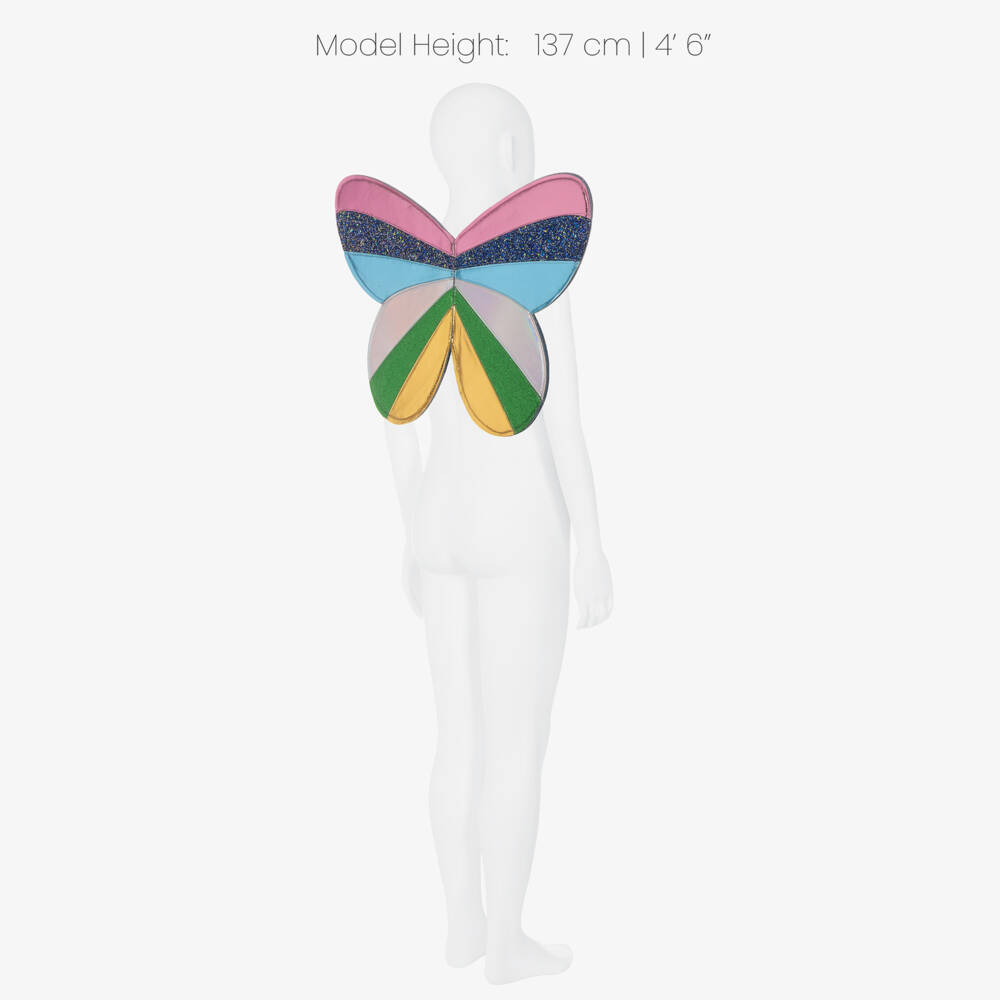 Mimi & Lula-Girls Rainbow Stripe Wings (54cm) | Childrensalon