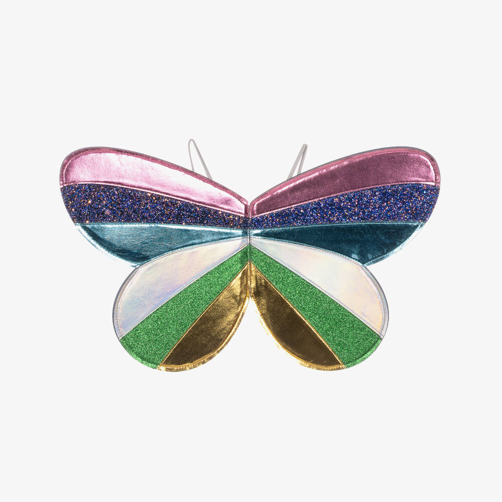 Mimi & Lula-Girls Rainbow Stripe Wings (54cm) | Childrensalon
