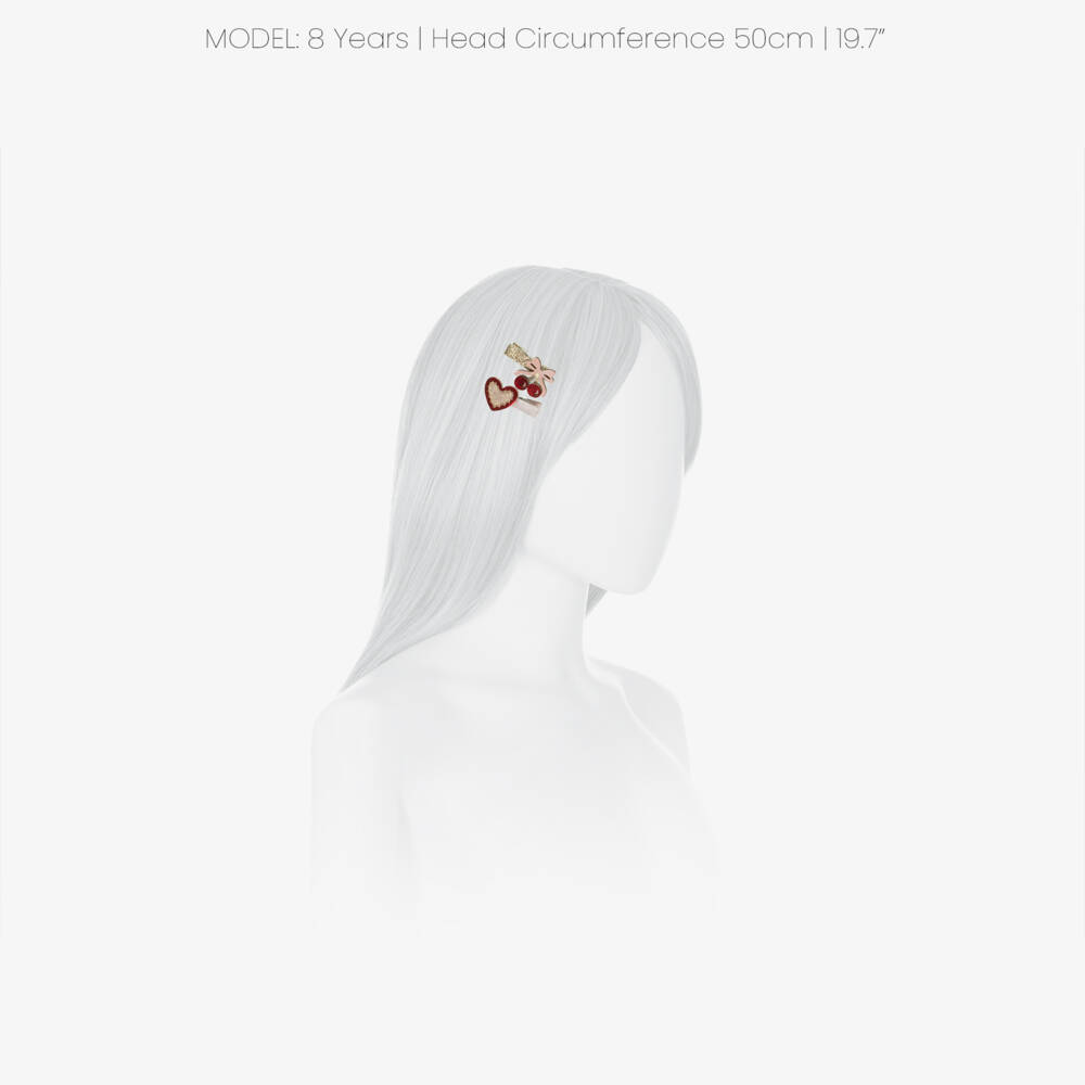 Mimi & Lula-Girls Red Cherry & Heart Mini Hair Clips (8 Pack) | Childrensalon