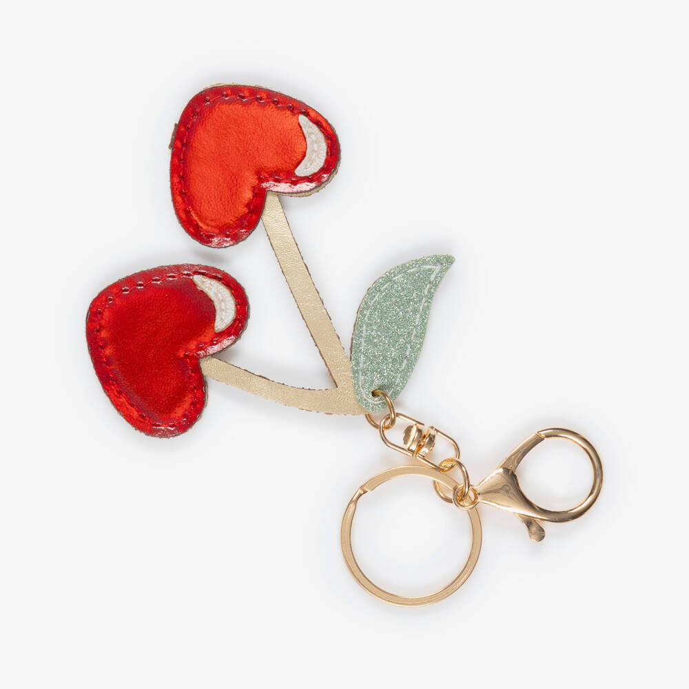 Mimi & Lula-Girls Red & Gold-Tone Cherry Bag Charm | Childrensalon
