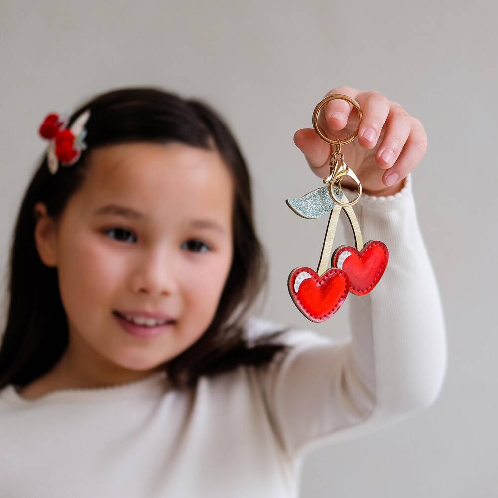 Mimi & Lula-Girls Red & Gold-Tone Cherry Bag Charm | Childrensalon