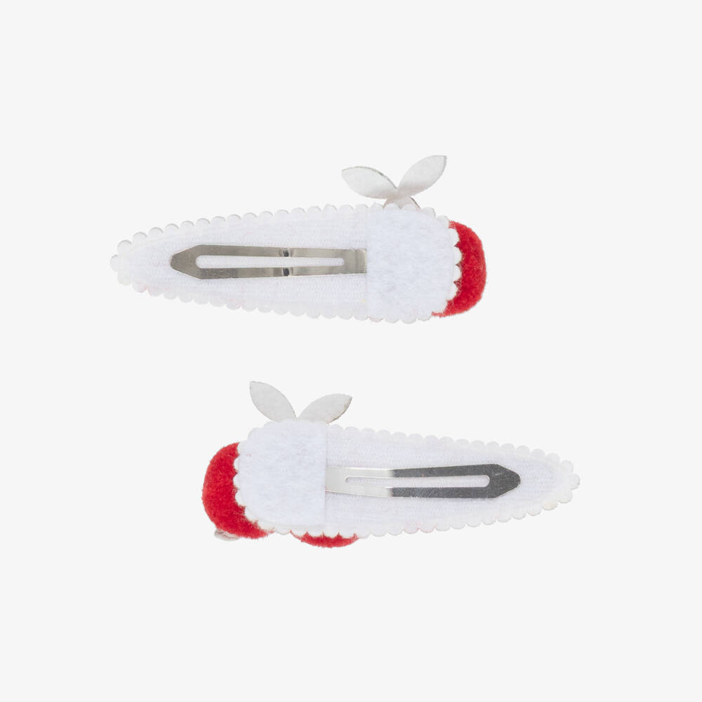 Mimi & Lula-Заколки с вишнями и помпонами красные для девочек (2шт.) | Childrensalon