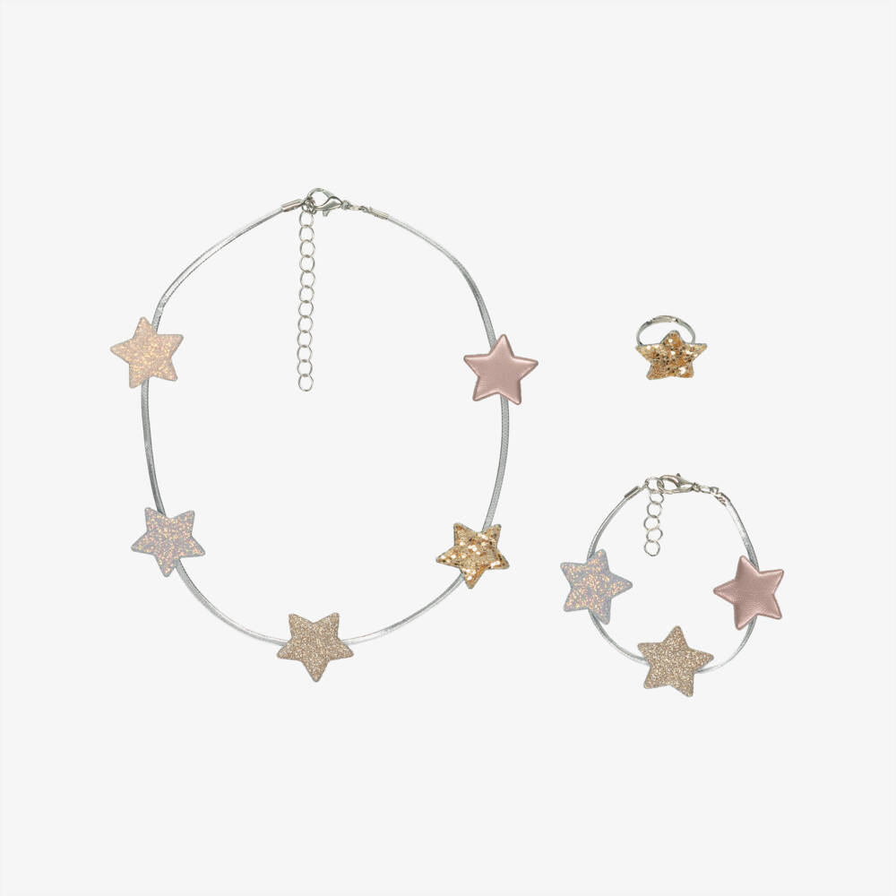 Mimi & Lula-Girls Silver Star Jewellery Set (3 Pack) | Childrensalon