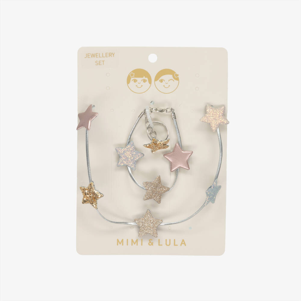 Mimi & Lula-Girls Silver Star Jewellery Set (3 Pack) | Childrensalon