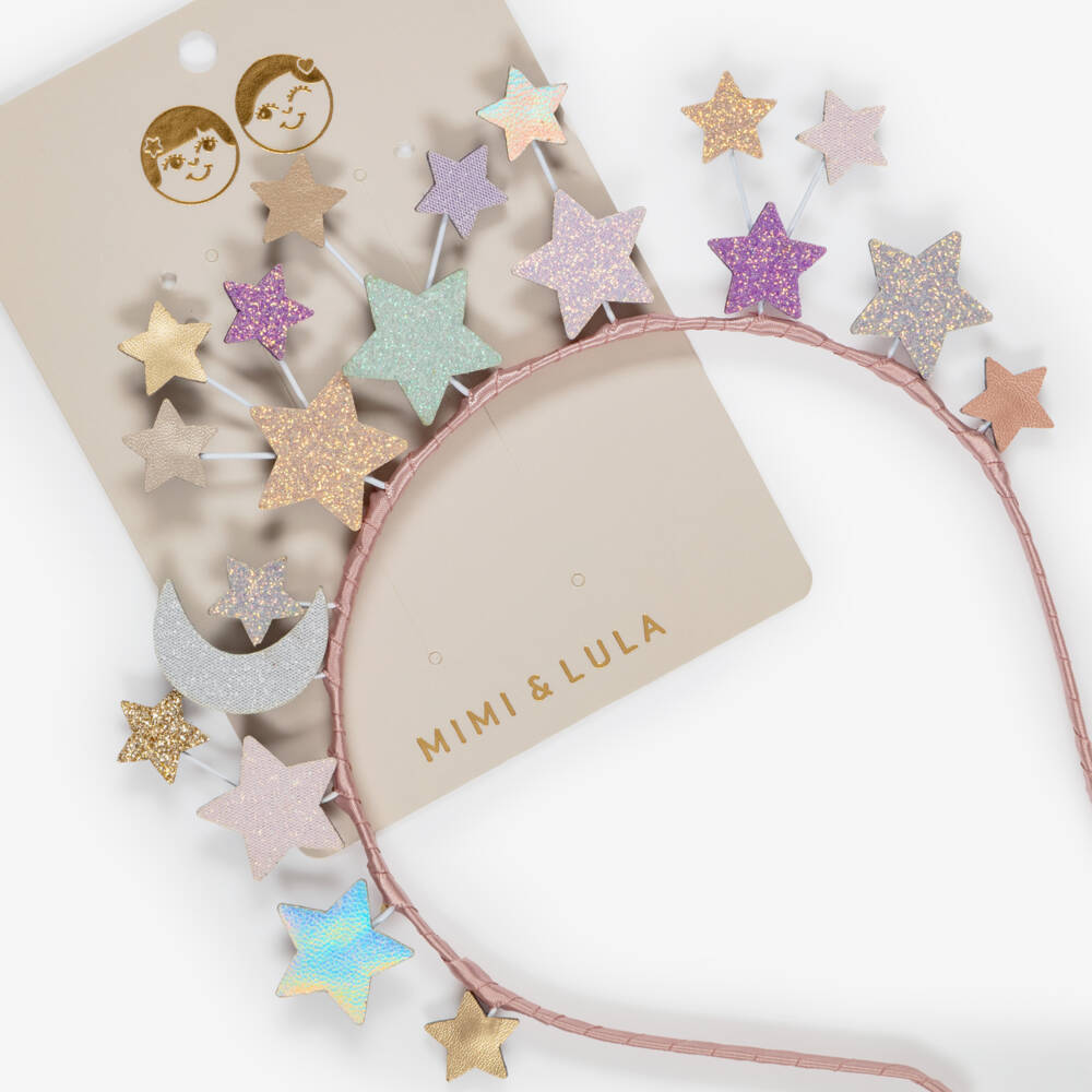 Mimi & Lula-Girls Sparkling Pastel Star Hairband | Childrensalon