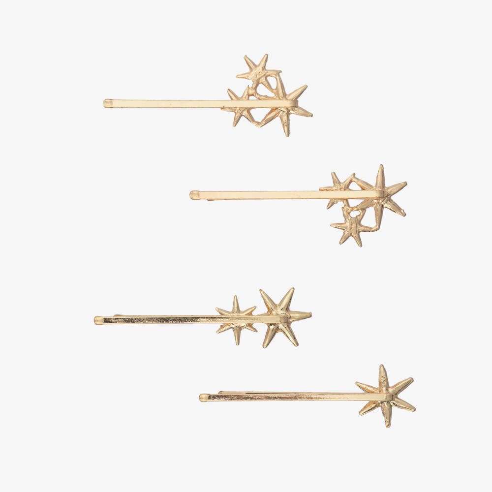 Mimi & Lula-Girls Sparkly Diamanté Star Hair Grips (4 Pack) | Childrensalon