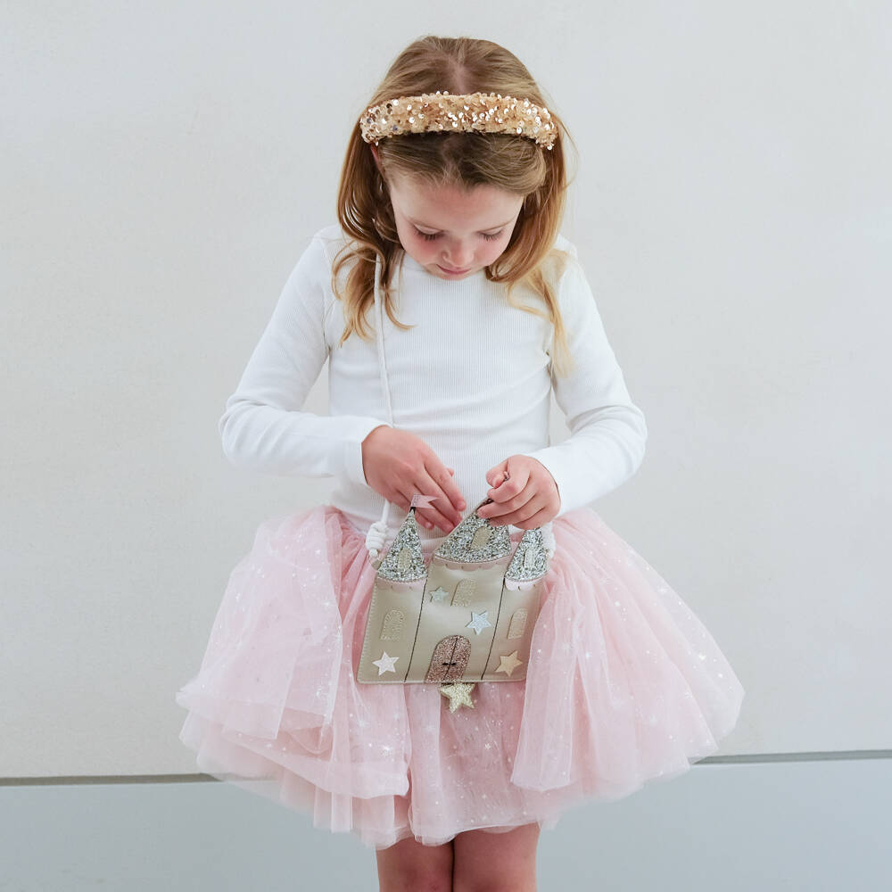 Mimi & Lula-Gold Enchanted Castle Bag (24cm) | Childrensalon