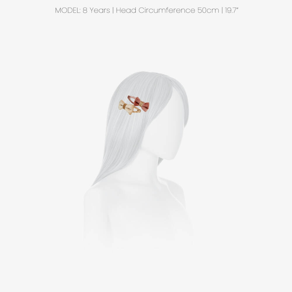 Mimi & Lula-Pink Velvet Bow Mini Hair Clips (5 pack) | Childrensalon