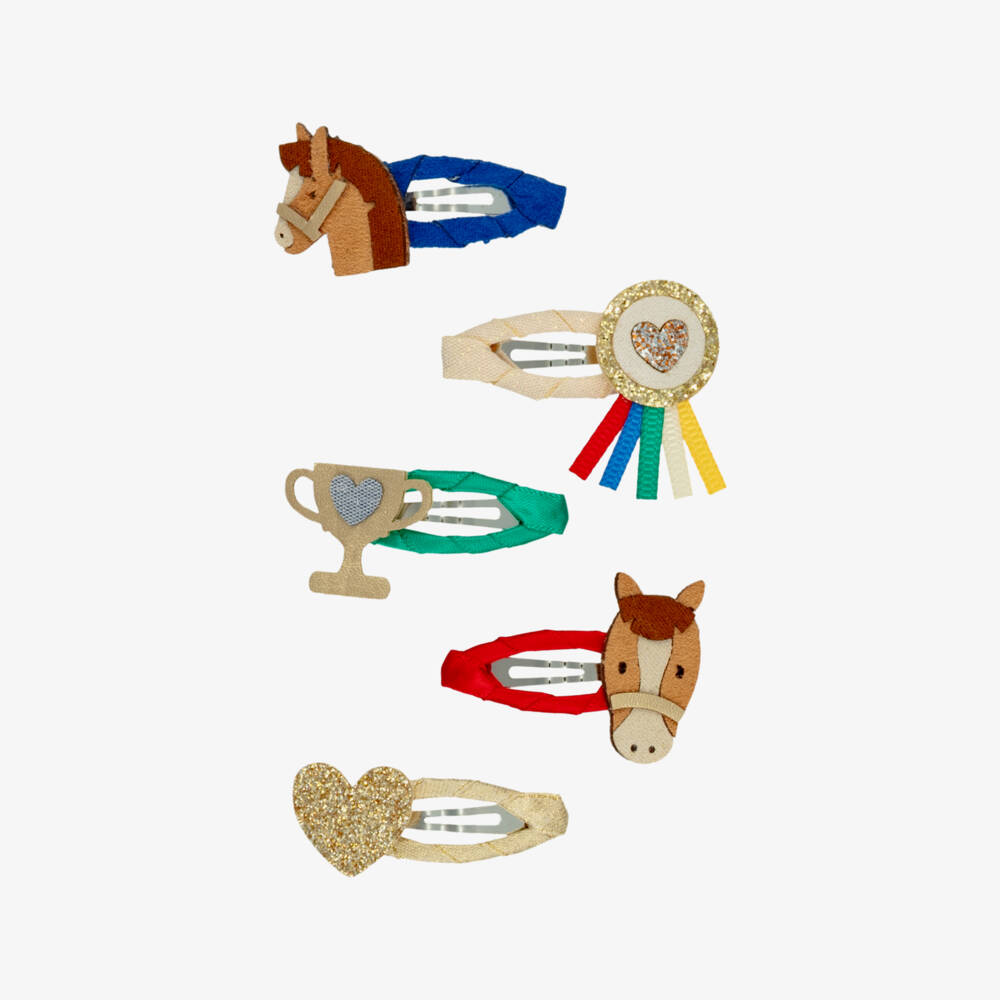 Mimi & Lula-Pony Gymkhana Hair Clips (5 pack) | Childrensalon