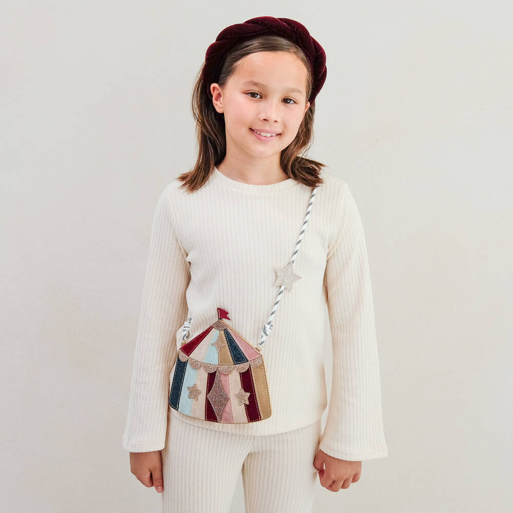 Mimi & Lula-حقيبة بتصميم خيمة سيرك لون أحمر للبنات | Childrensalon