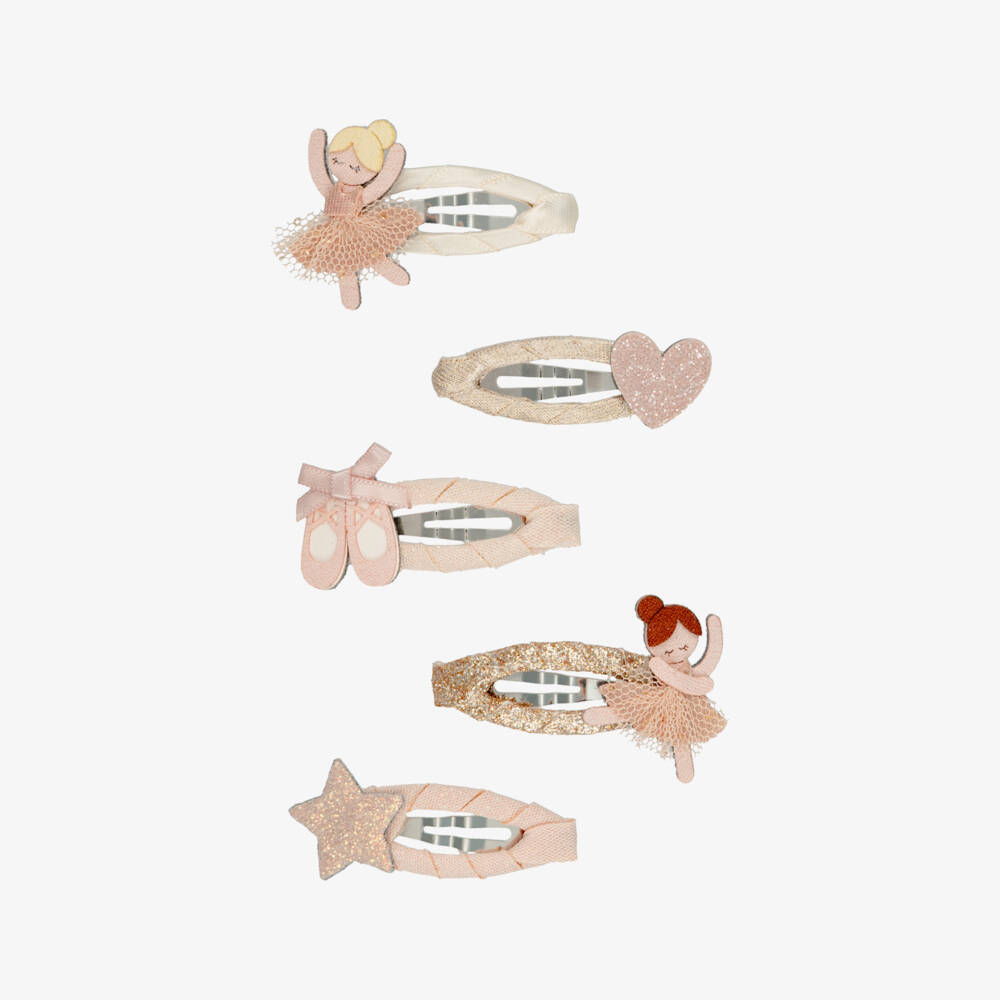 Mimi & Lula-Sparkly Ballerina Hair Clips (5 pack)  | Childrensalon