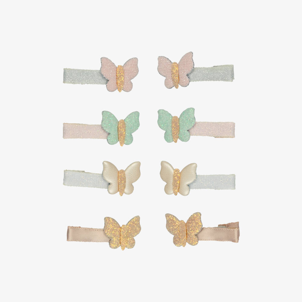 Mimi & Lula-Sparkly Pastel Butterfly Mini Hair Clips (8 pack) | Childrensalon