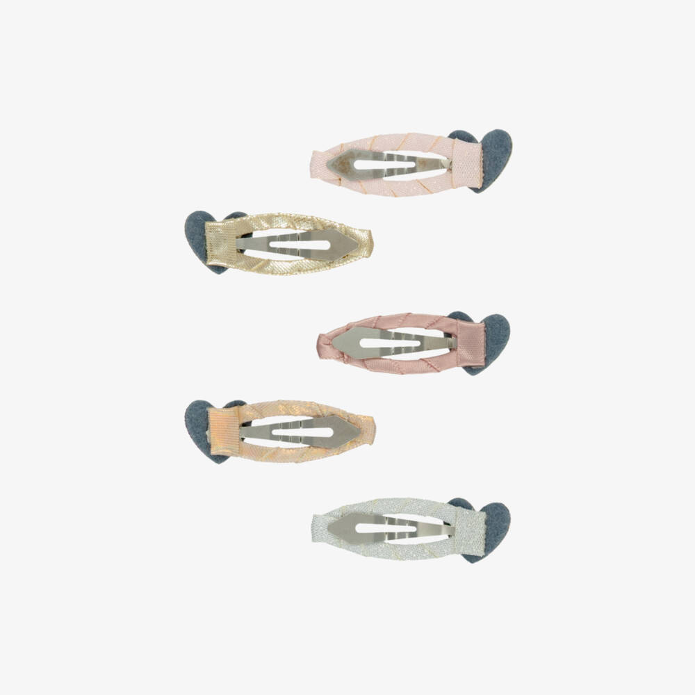 Mimi & Lula-Sparkly Pastel Heart Hair Clips (5 pack) | Childrensalon