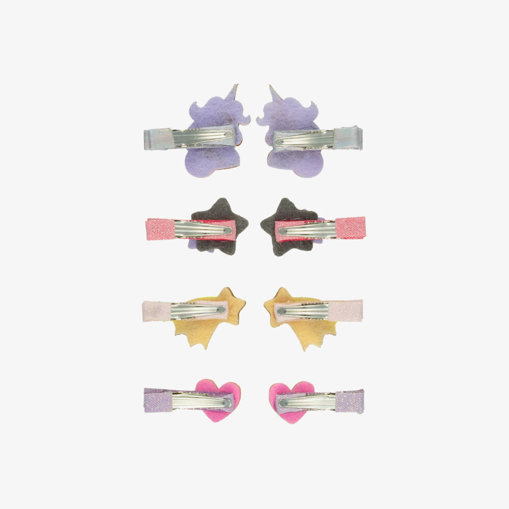 Mimi & Lula-Sparkly Unicornland Mini Hair Clips (8 pack) | Childrensalon