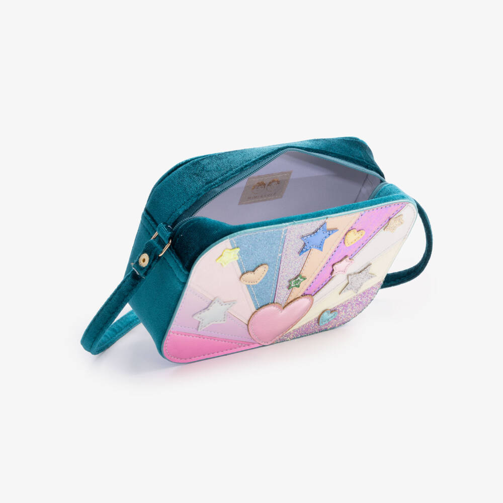 Mimi & Lula-Teal Blue Sparkly Stars Bag (17cm) | Childrensalon