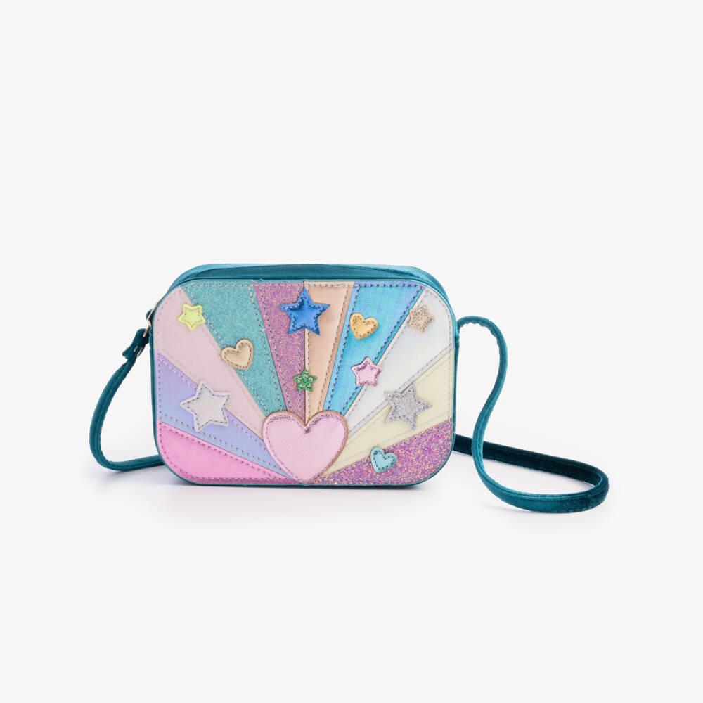 Mimi & Lula-Teal Blue Sparkly Stars Bag (17cm) | Childrensalon
