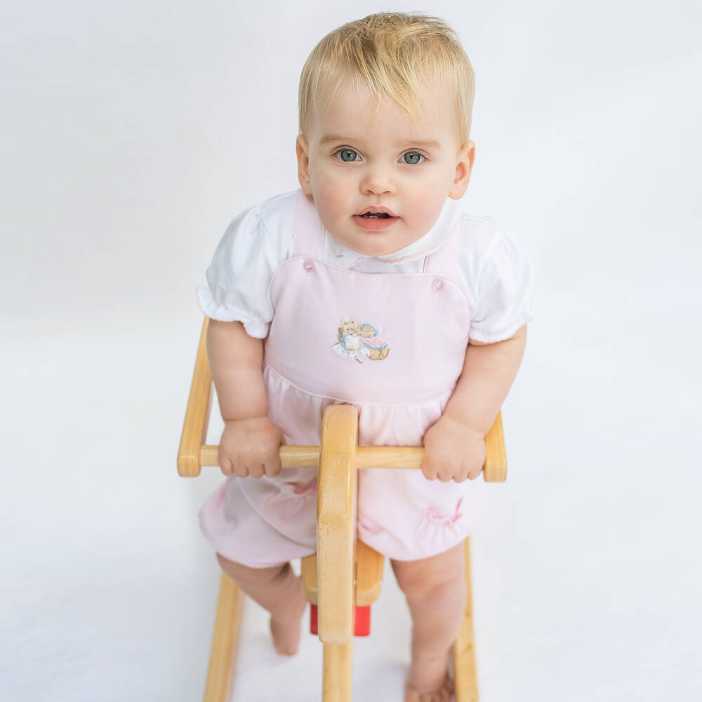 Mini-la-Mode-Baby Girls Peter Rabbit & Co Dungarees Set | Childrensalon
