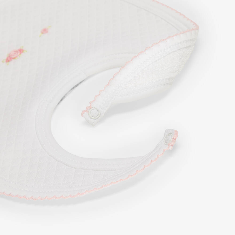 Mini-la-Mode-مريلة قطن بيما لون أبيض للبنات الرضع | Childrensalon