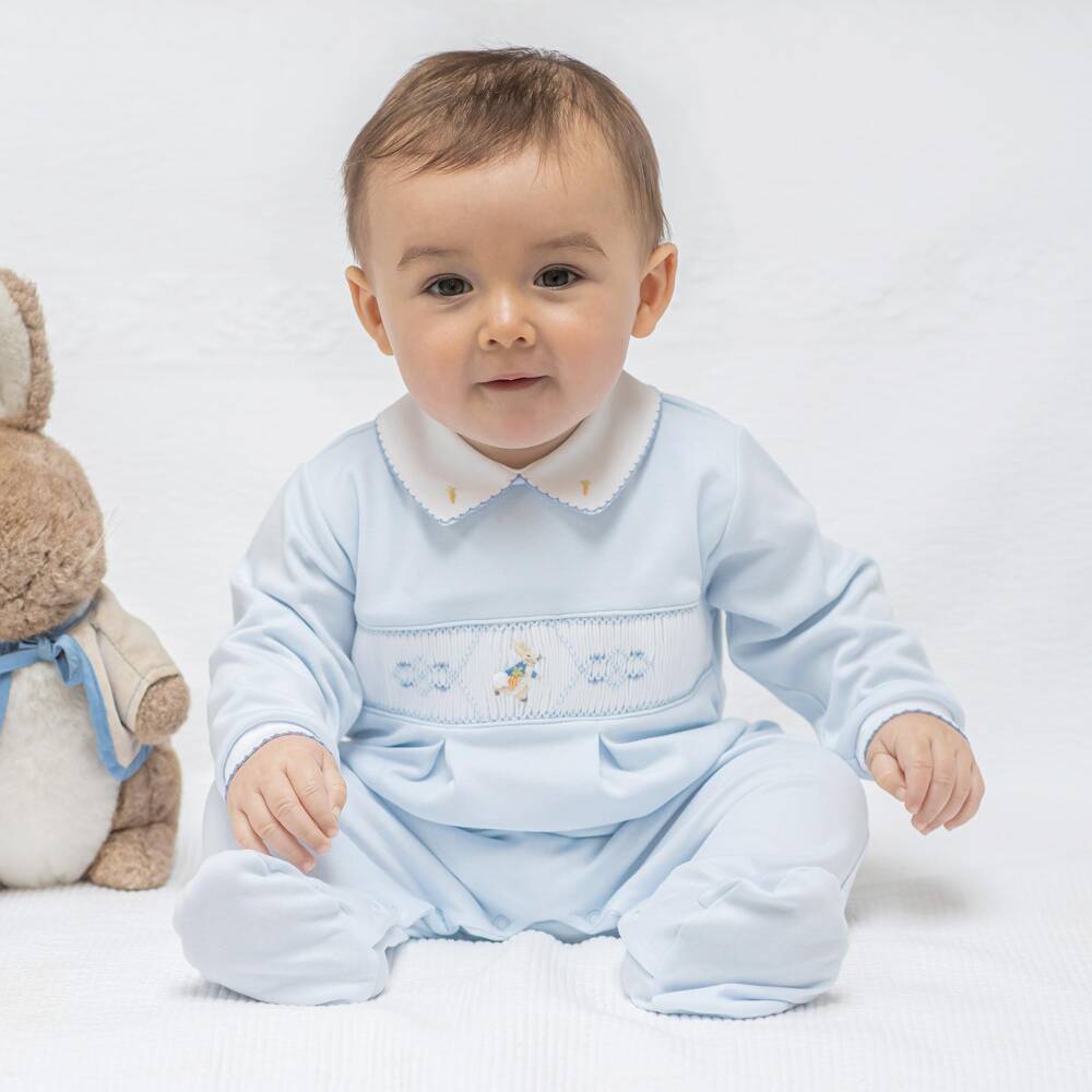 Mini-la-Mode-Boys Blue Peter Rabbit & Co Babygrow | Childrensalon