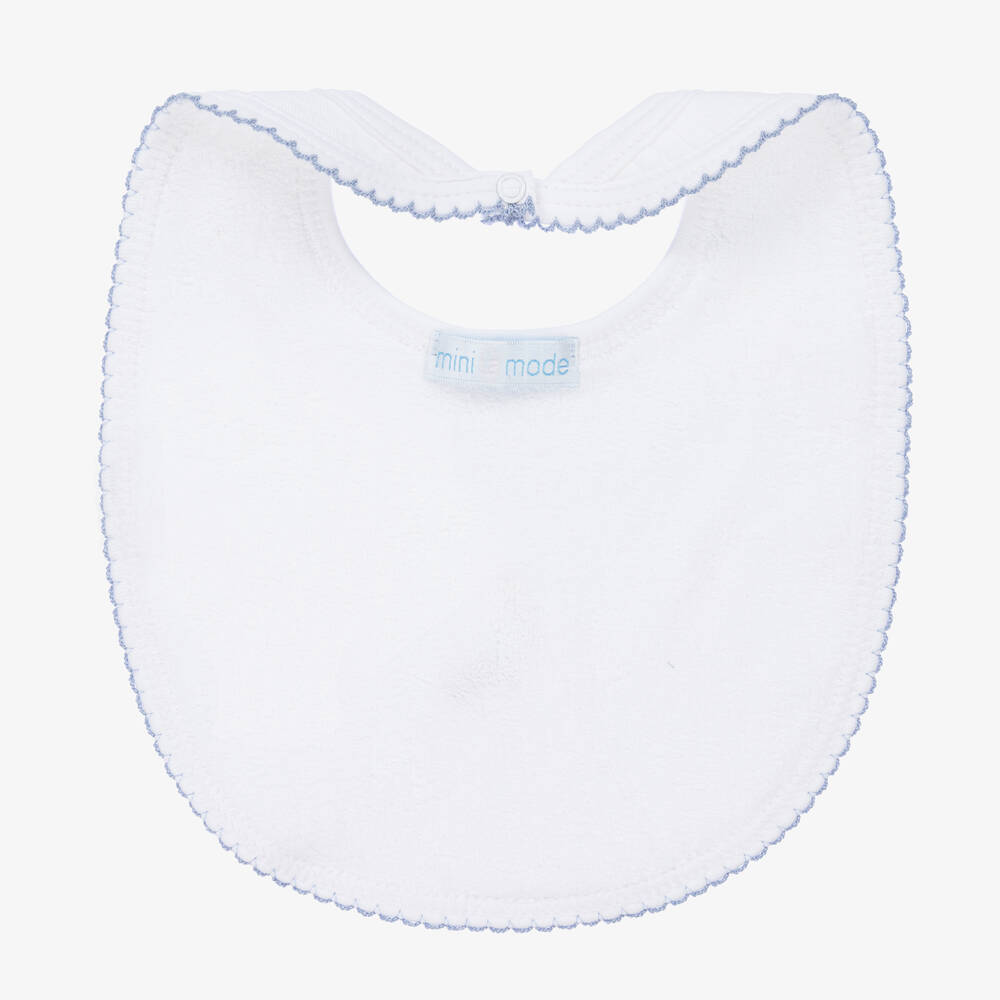 Mini-la-Mode-White Peter Rabbit Pima Cotton Bib | Childrensalon