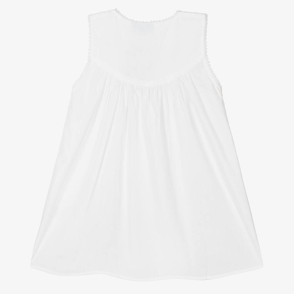 Mini Lunn-Girls White Cotton Dragonfly Nightdress | Childrensalon