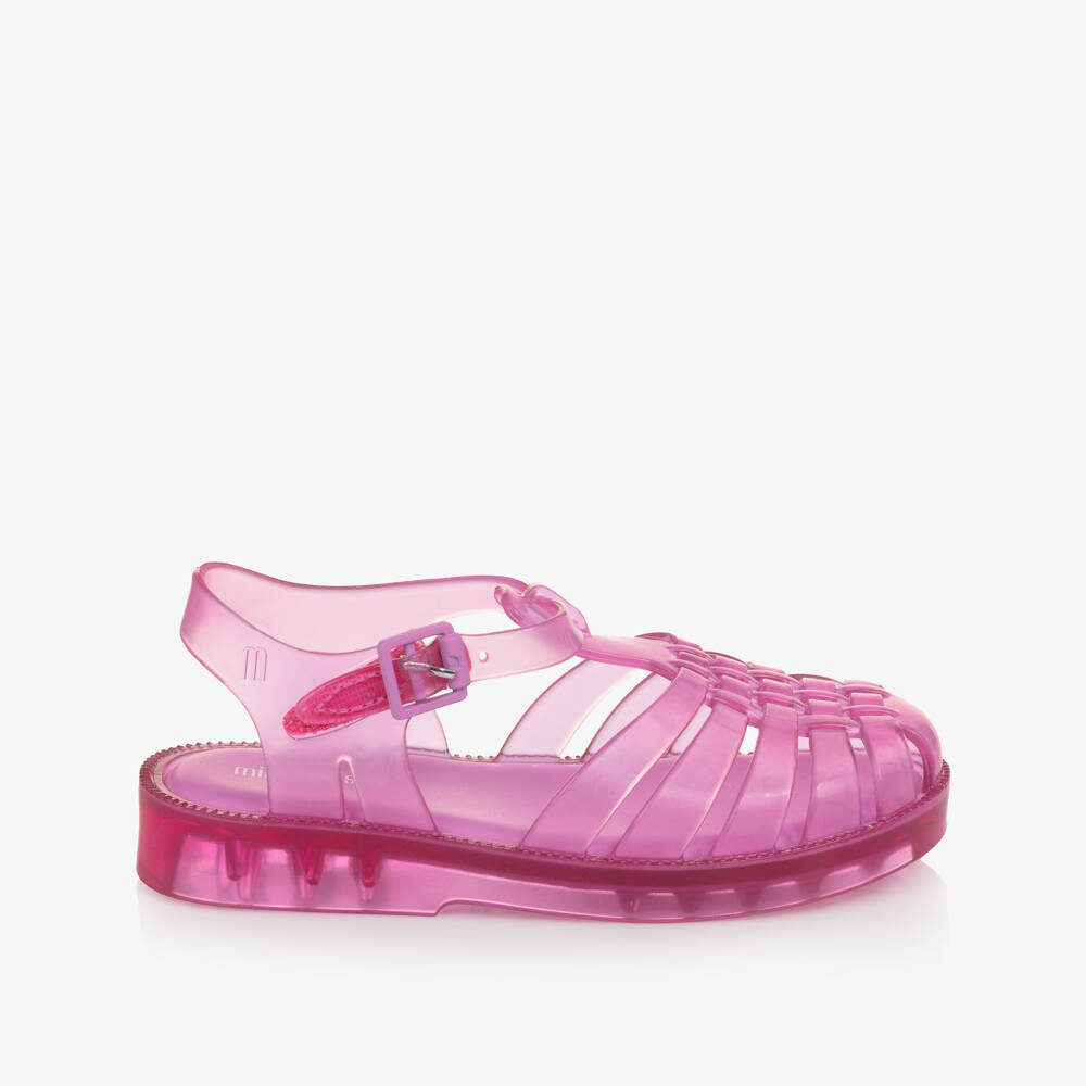 Mini Melissa-Girls Bright Pink Jelly Shoes | Childrensalon