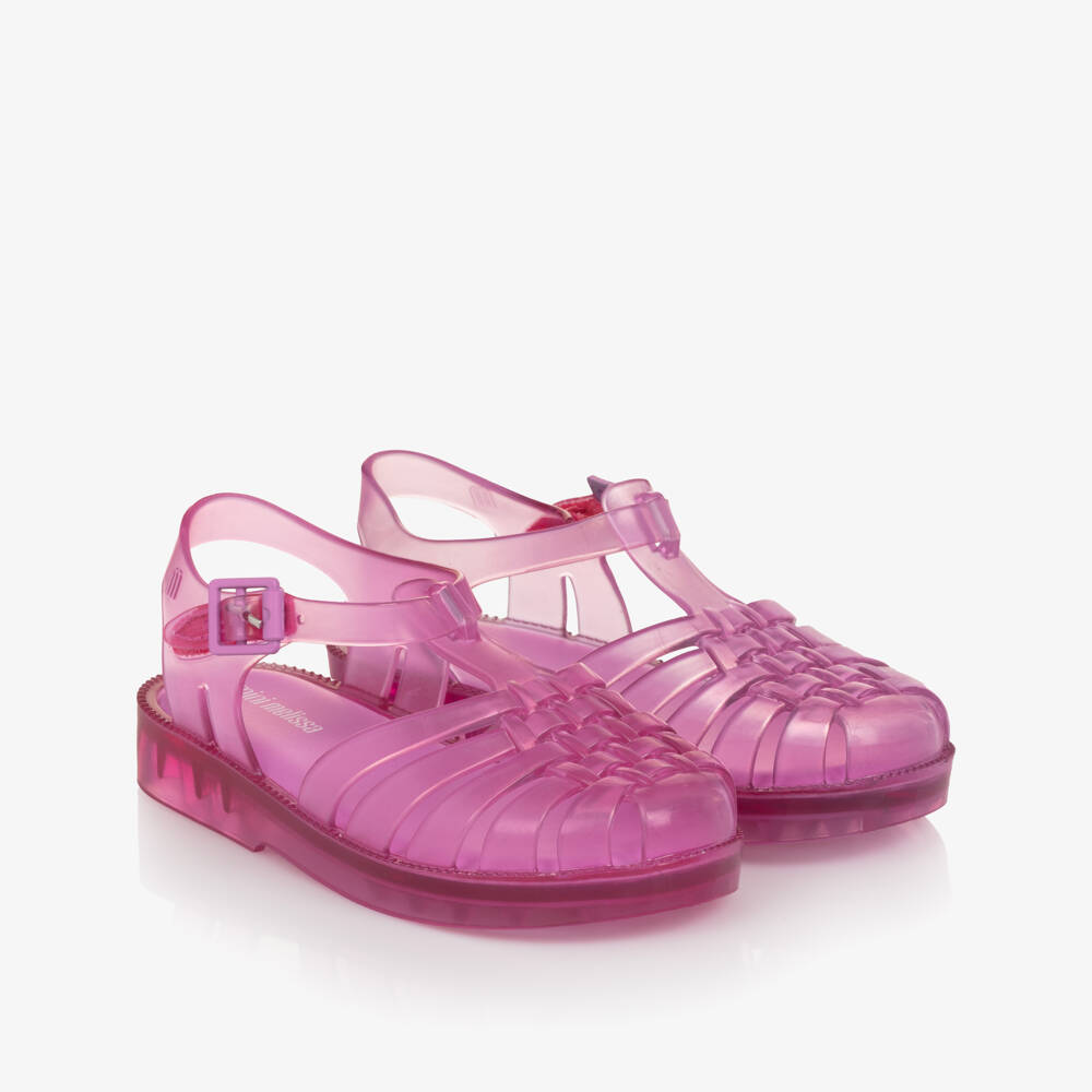 Mini Melissa-Girls Bright Pink Jelly Shoes | Childrensalon