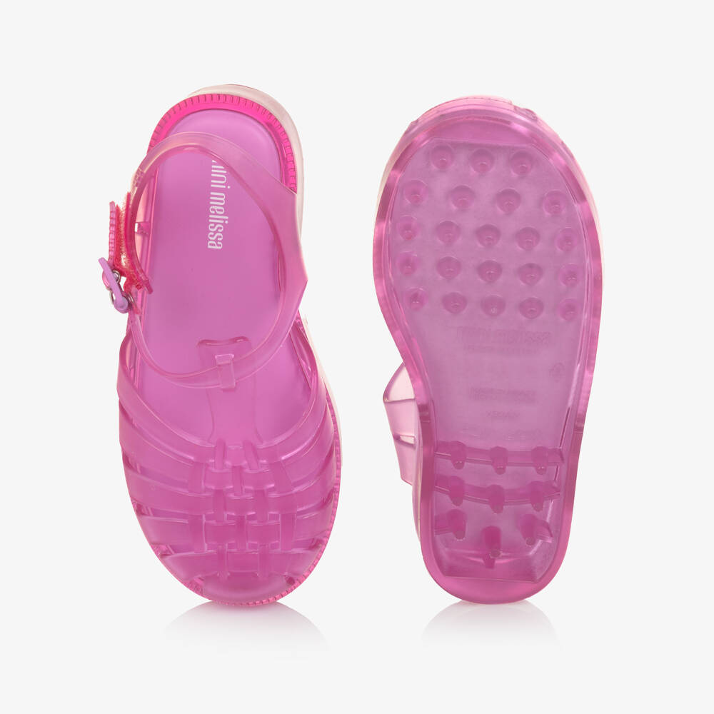 Mini Melissa-Girls Bright Pink Jelly Shoes | Childrensalon