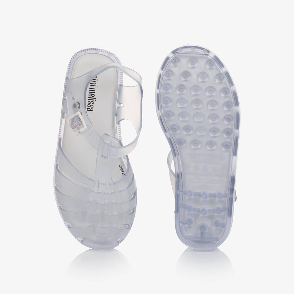 Mini Melissa-حذاء جيلي لون أزرق ثلجي للبنات | Childrensalon