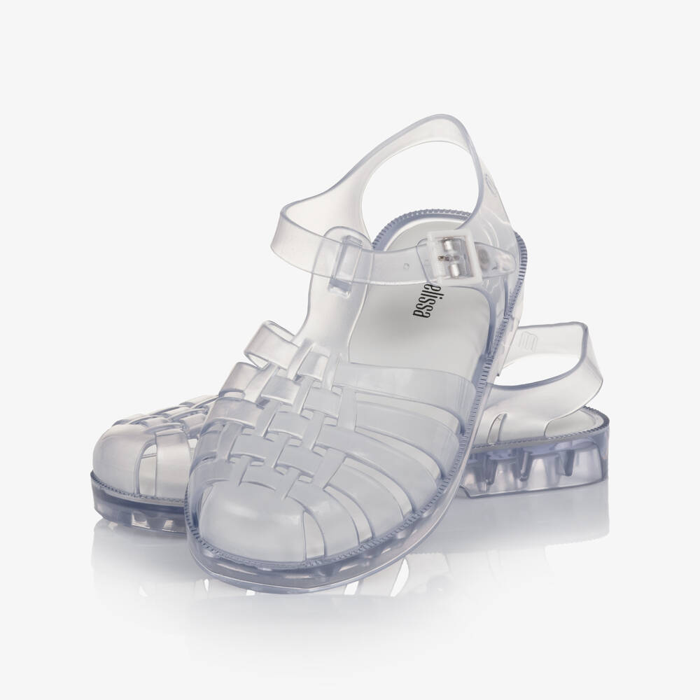 Mini Melissa-حذاء جيلي لون أزرق ثلجي للبنات | Childrensalon