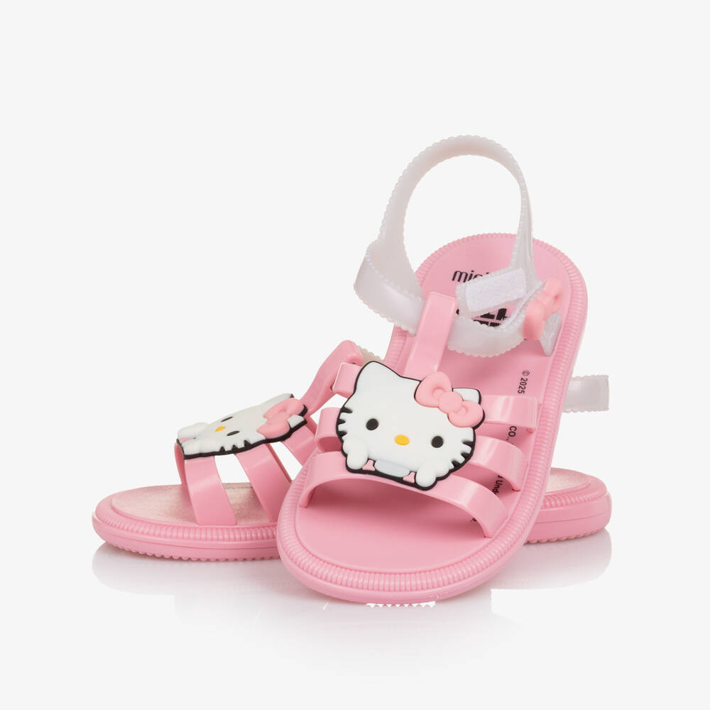 Mini Melissa-Сандалии розовые из желе Hello Kitty для девочек | Childrensalon