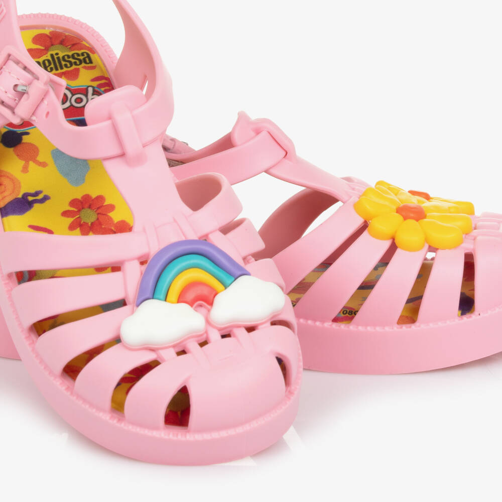 Mini Melissa - Girls Pink Play Doh Jelly Sandals | Childrensalon