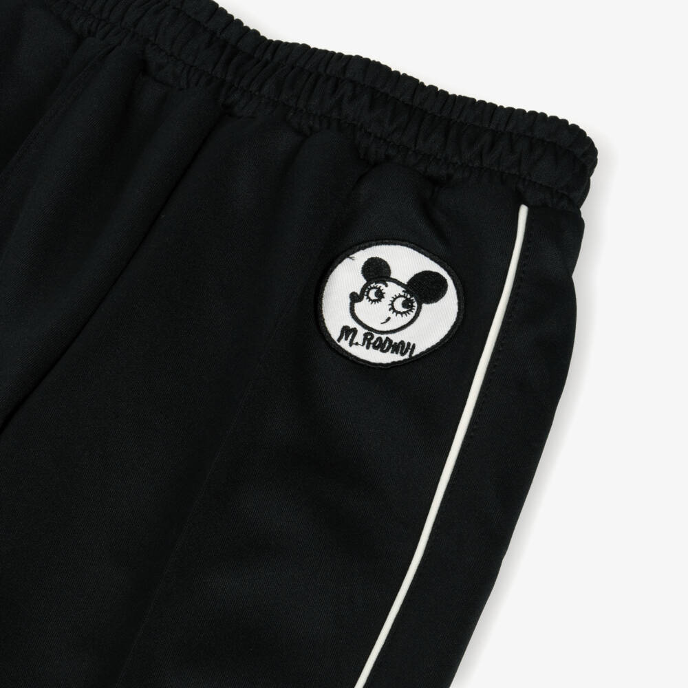 Mini Rodini-Black Joggers with RitzRatz Logo Patch | Childrensalon