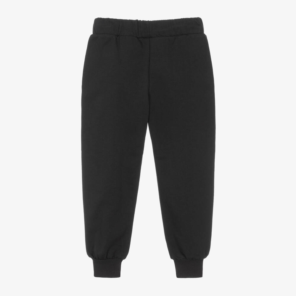 Mini Rodini-Black Organic Cotton Joggers | Childrensalon