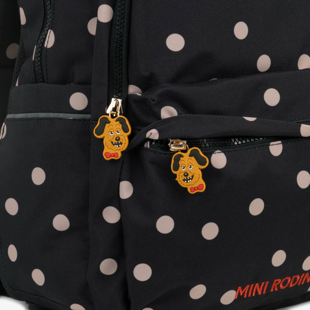 Mini Rodini-Black Polka Dot Rodini Prix Backpack (39cm) | Childrensalon