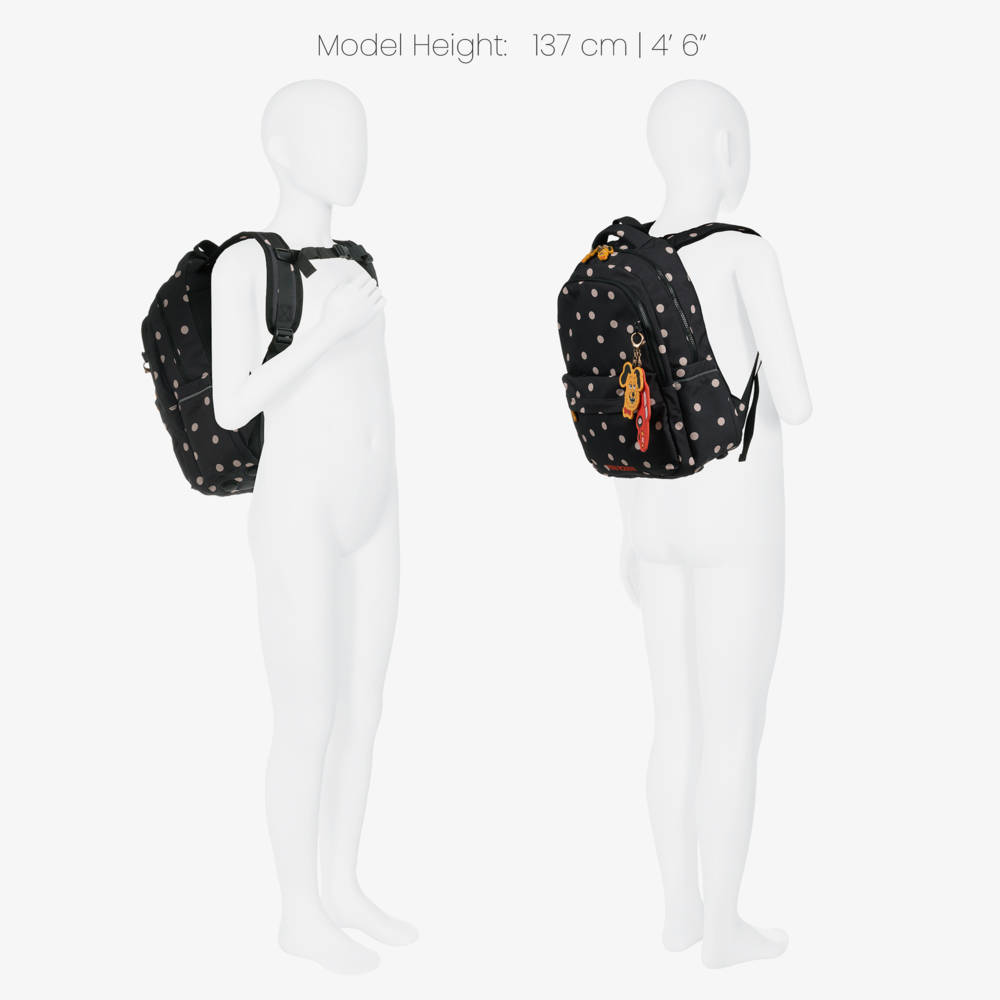Mini Rodini-Black Polka Dot Rodini Prix Backpack (39cm) | Childrensalon