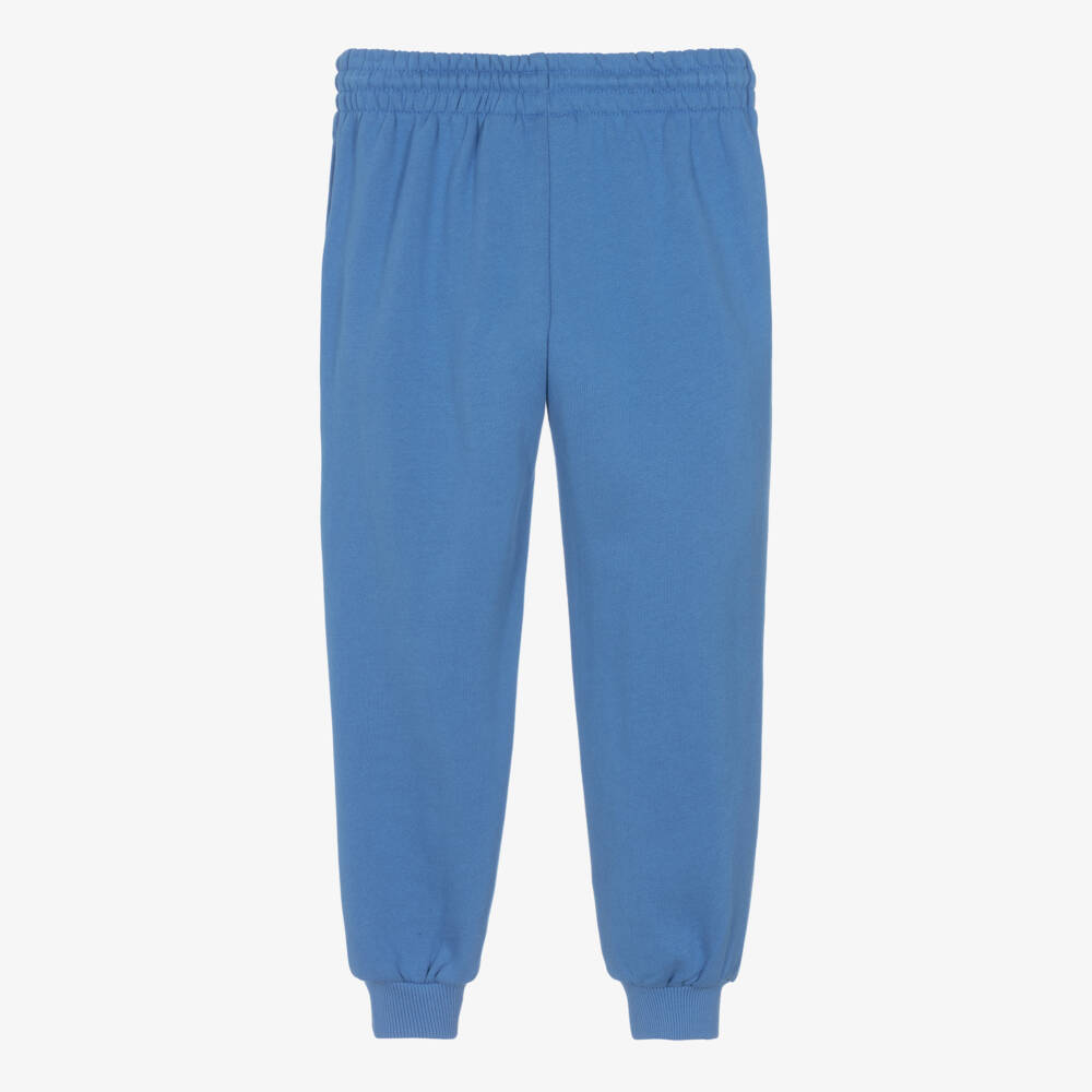 Mini Rodini-Blue Organic Cotton Joggers with Dog Motif | Childrensalon
