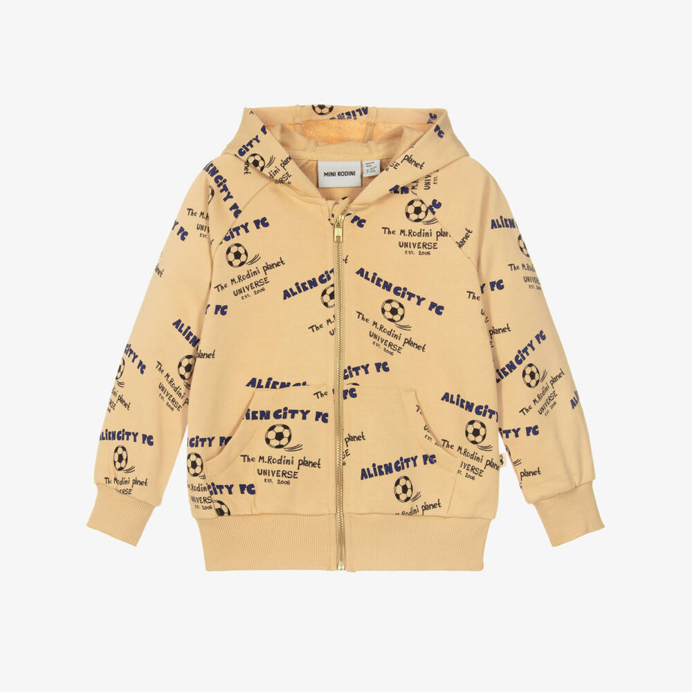 Mini Rodini-توب بسحاب لون بيج للأولاد | Childrensalon