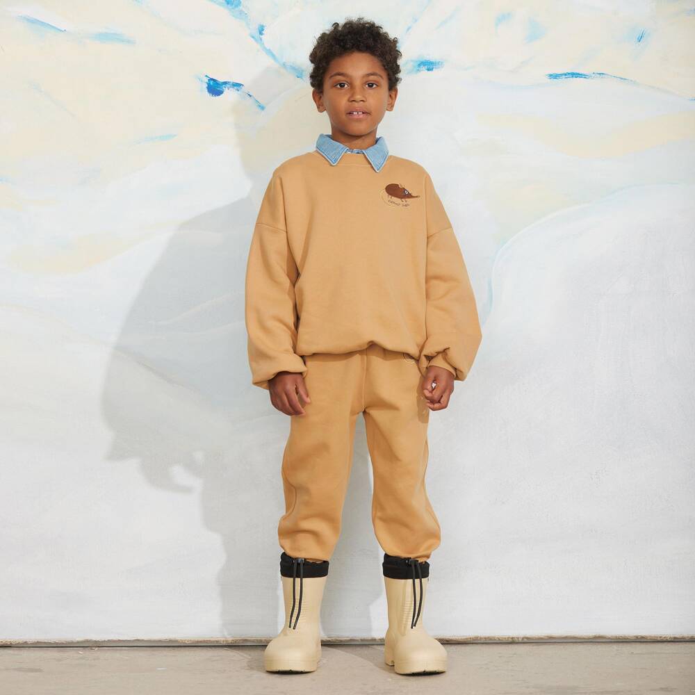 Mini Rodini-Boys Beige Elephant Shrew Sweatshirt | Childrensalon