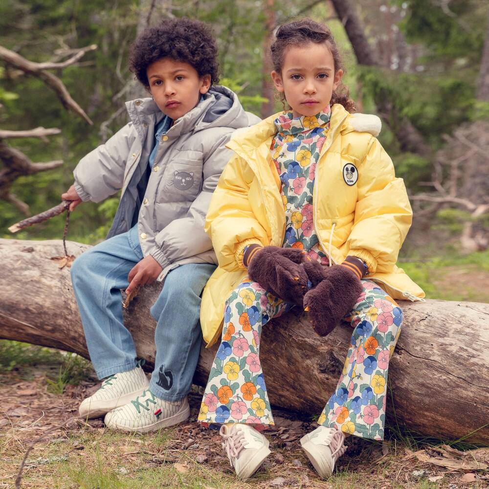 Mini Rodini-Boys Blue Denim Trousers with Skunk Motif | Childrensalon