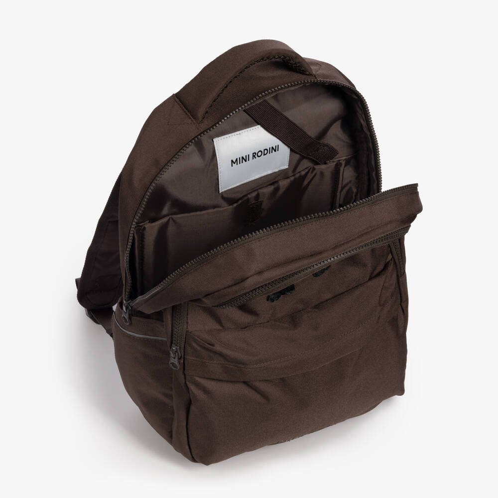 Mini Rodini-Boys Brown Panther Backpack with Wallet (38cm) | Childrensalon