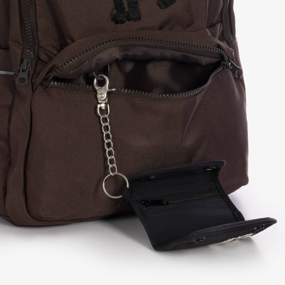 Mini Rodini-Boys Brown Panther Backpack with Wallet (38cm) | Childrensalon