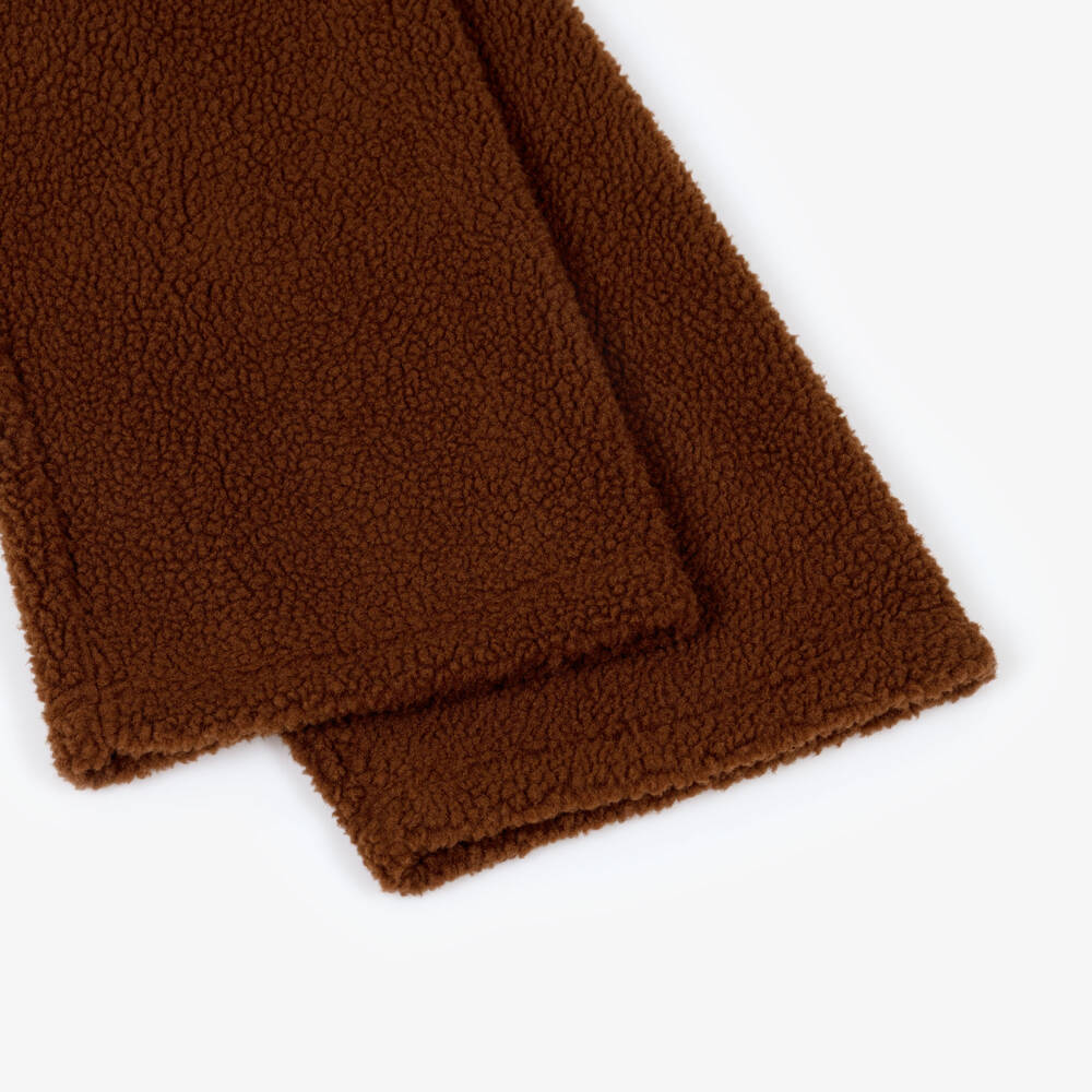 Mini Rodini-Boys Brown Sherpa Fleece Bear Trousers | Childrensalon