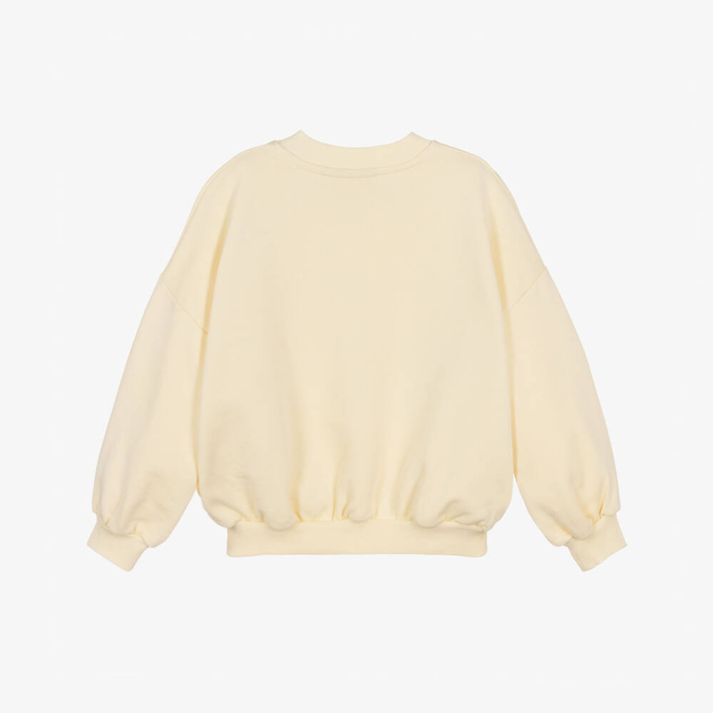 Mini Rodini-Boys Cream Cotton Play Slogan Sweatshirt | Childrensalon