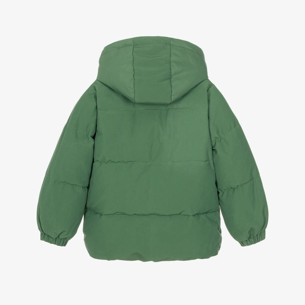 Mini Rodini-Boys Green Waterproof Puffer Coat | Childrensalon