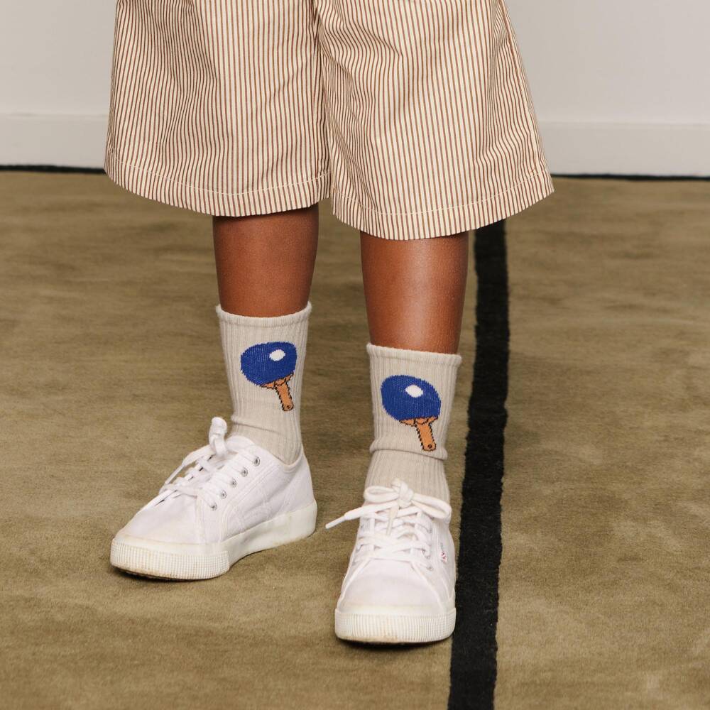 Mini Rodini-Boys Green & White Table Tennis Socks (3 Pack) | Childrensalon