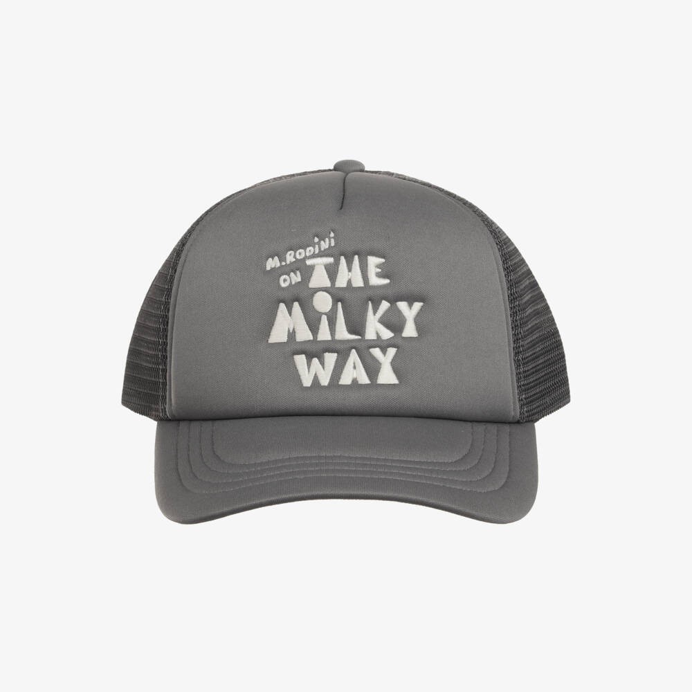 Mini Rodini-كاب بيسبول لون رمادي للأولاد | Childrensalon