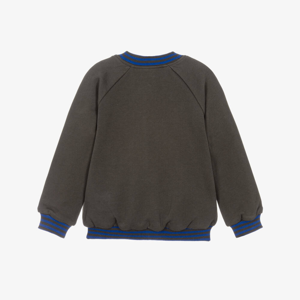 Mini Rodini-Boys Grey Reversible Jacket with Table Tennis Print | Childrensalon
