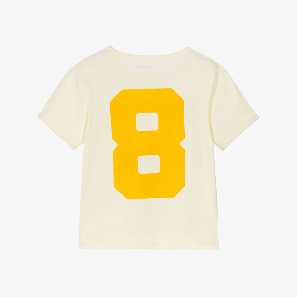 Mini Rodini-Boys Ivory Alien City FC T-Shirt | Childrensalon